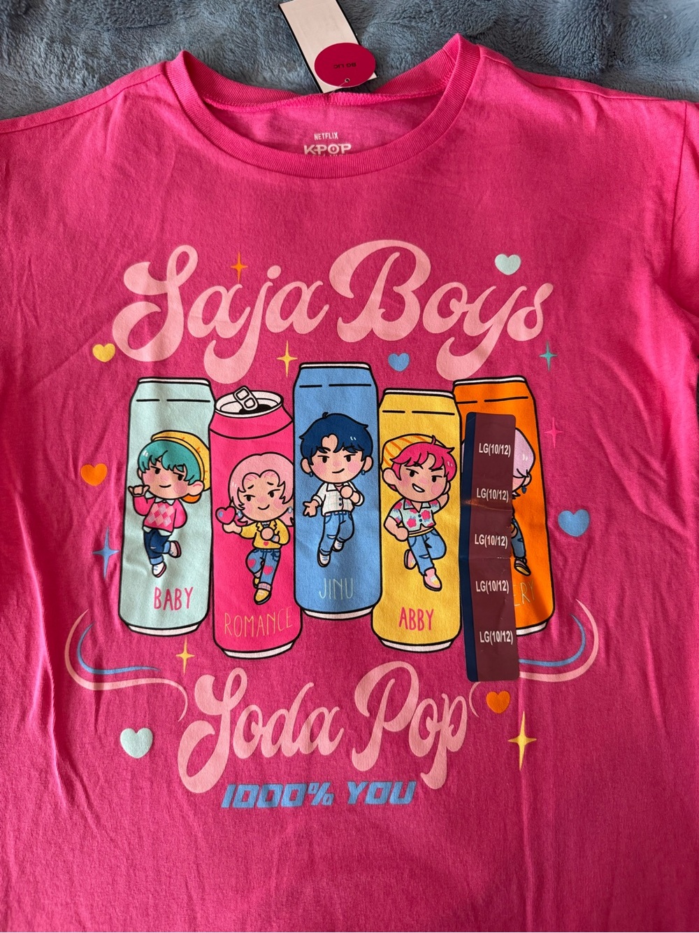 Netflix KPOP Saja Boys Soda Pop Graphic Tee - Hot Pink